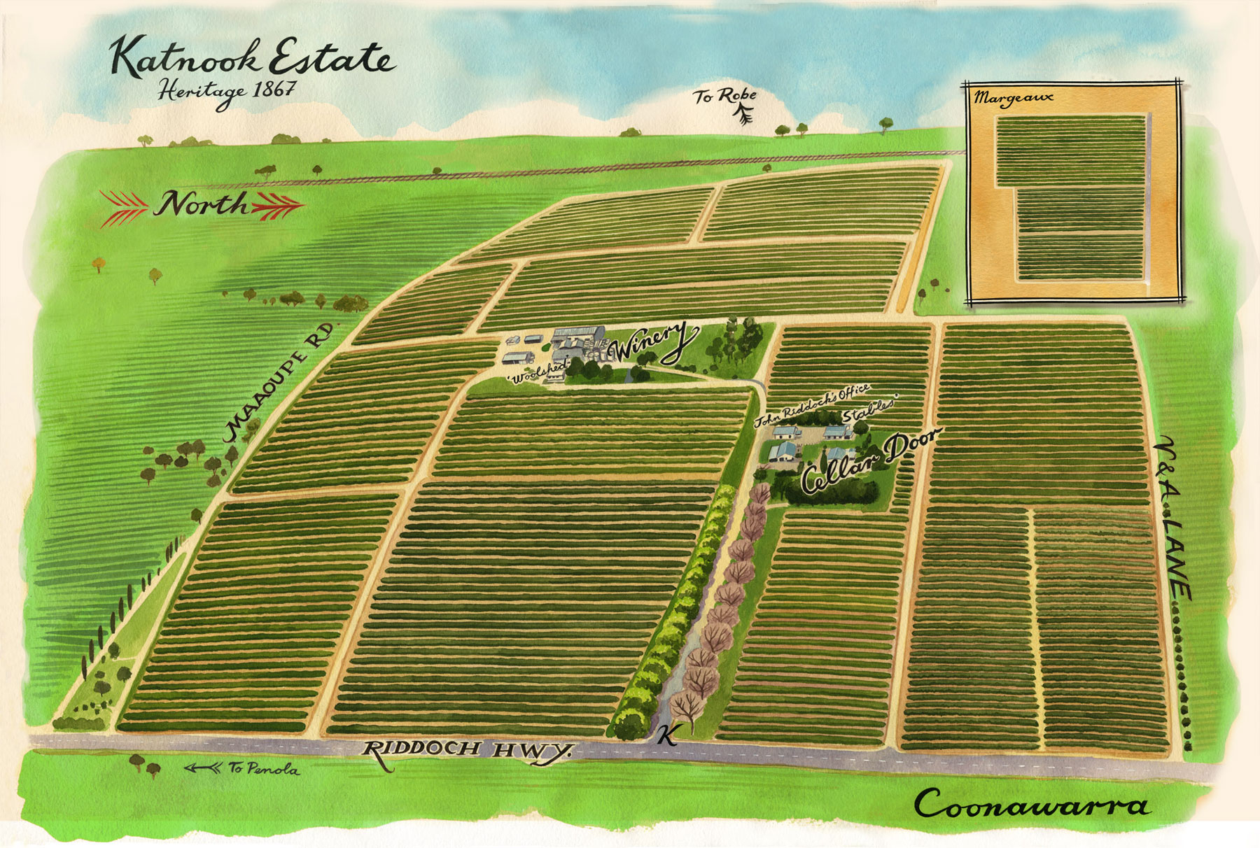 Katnook Estate map