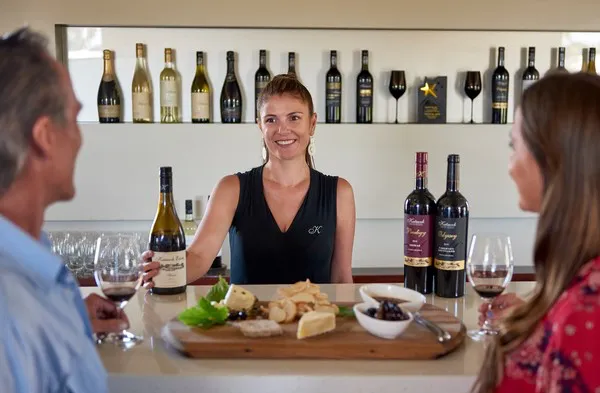 Cellar Door Manager Naomi McShane serving guests