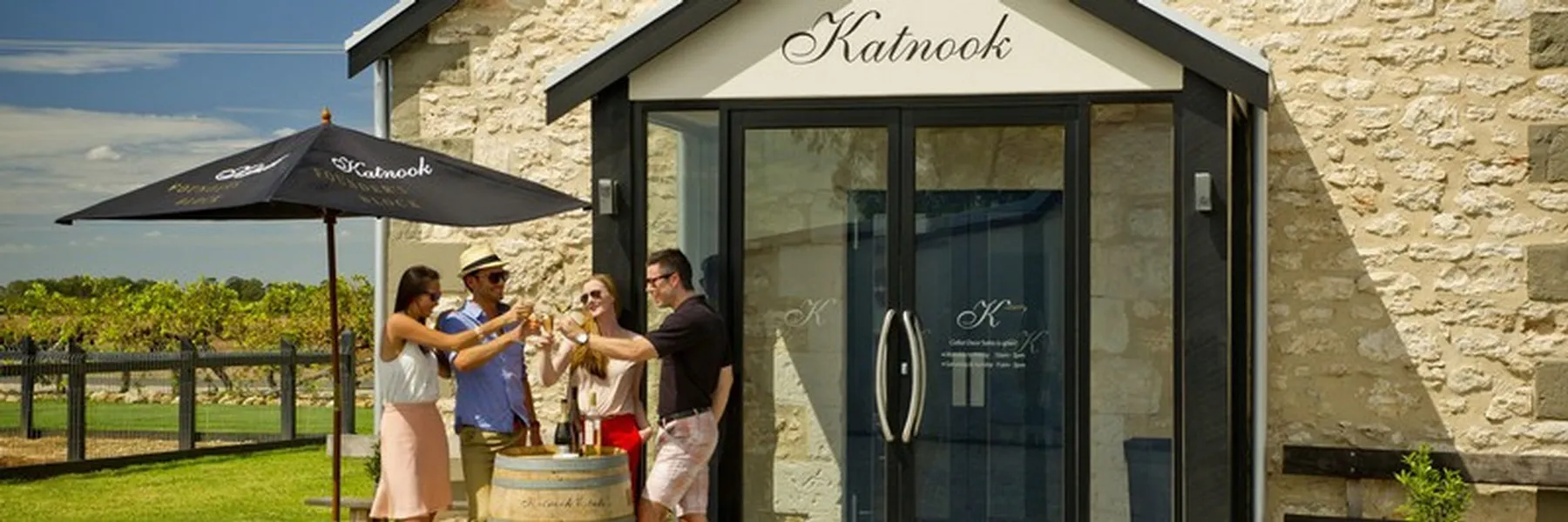 Guests enjoying an outdoor tasting at Katnook Estate